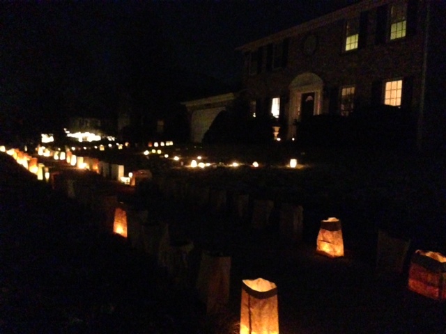 Luminaries line the sidewalk outside the Piepho house in Naperville in memory of Ally Piepho, a 2012 Central grad. Piepho died at home on Dec. 21 while home on break from college.