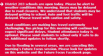 District calls school "optional" due to rain, students react