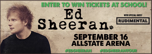 Enter to win tickets to see Ed Sheeran on Sept. 16