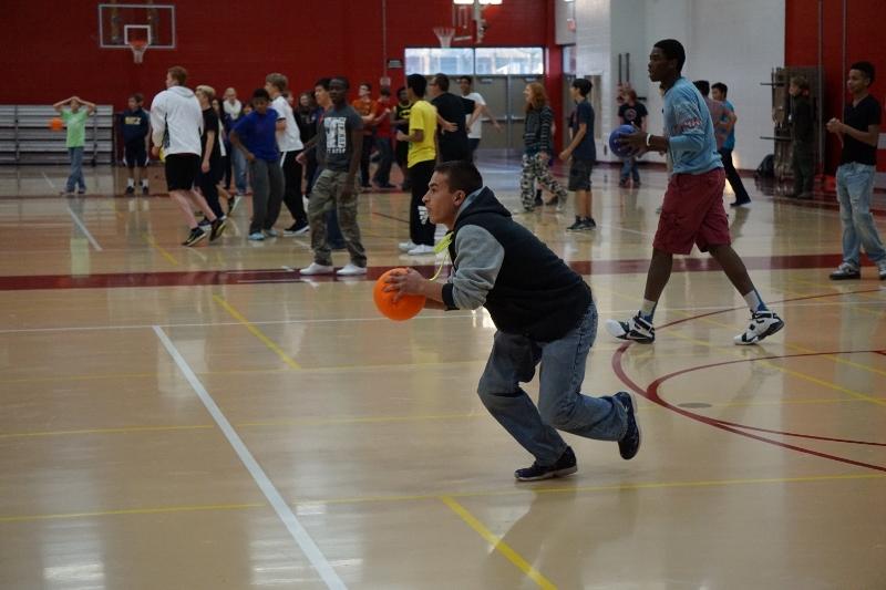 Foreign language clubs compete in dodgeball tournament