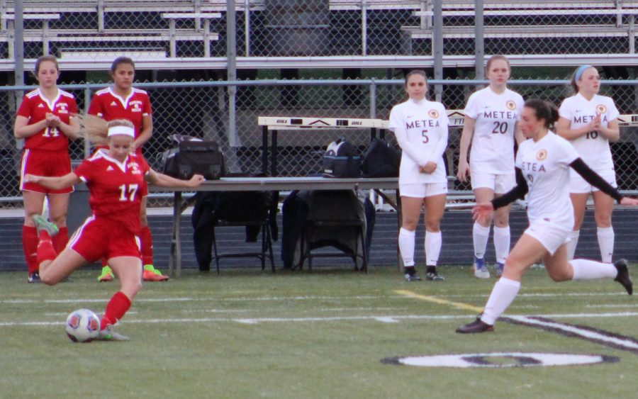 Varsity soccer's upperclassman show leadership, and set examples for new teamates
