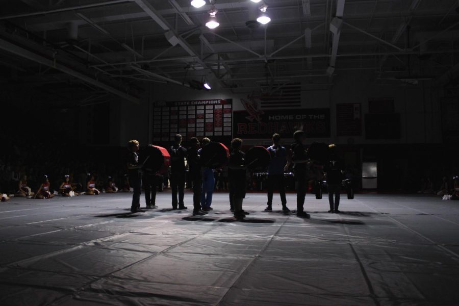 The NCHS Drumline performs to kick off the Homecoming 2017 assembly.