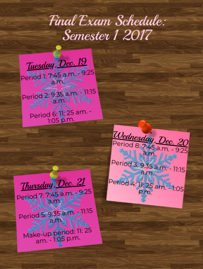 Naperville Central semester one final exam schedule