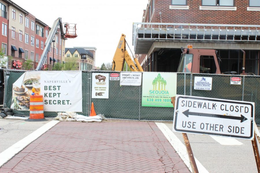 Russell’s Dry Cleaners, now removed and under construction, was located on the cross section of Main Street and West Jefferson Avenue in Downtown Naperville. 