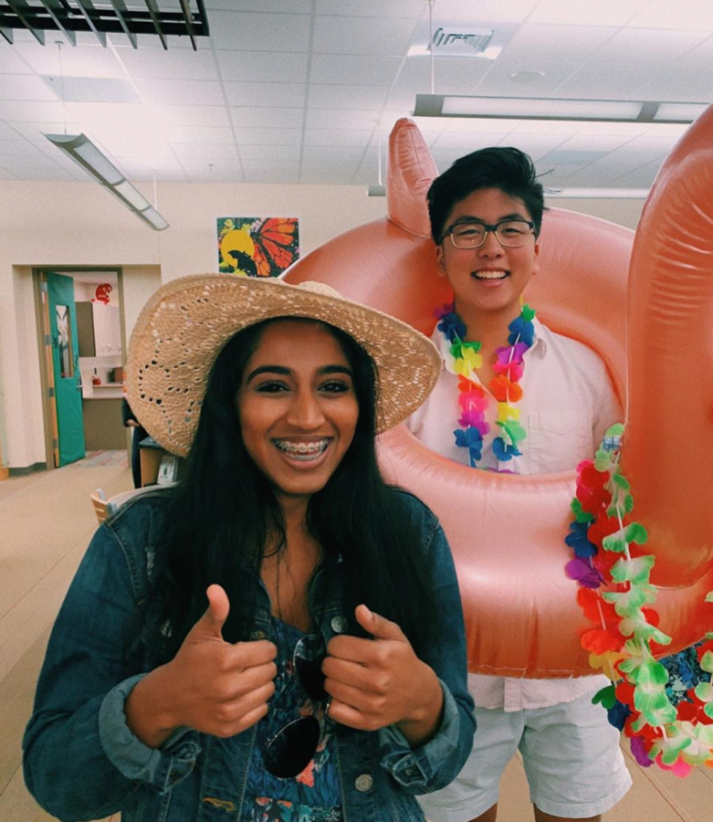 Seniors Aaina Vannan and Jason Lee