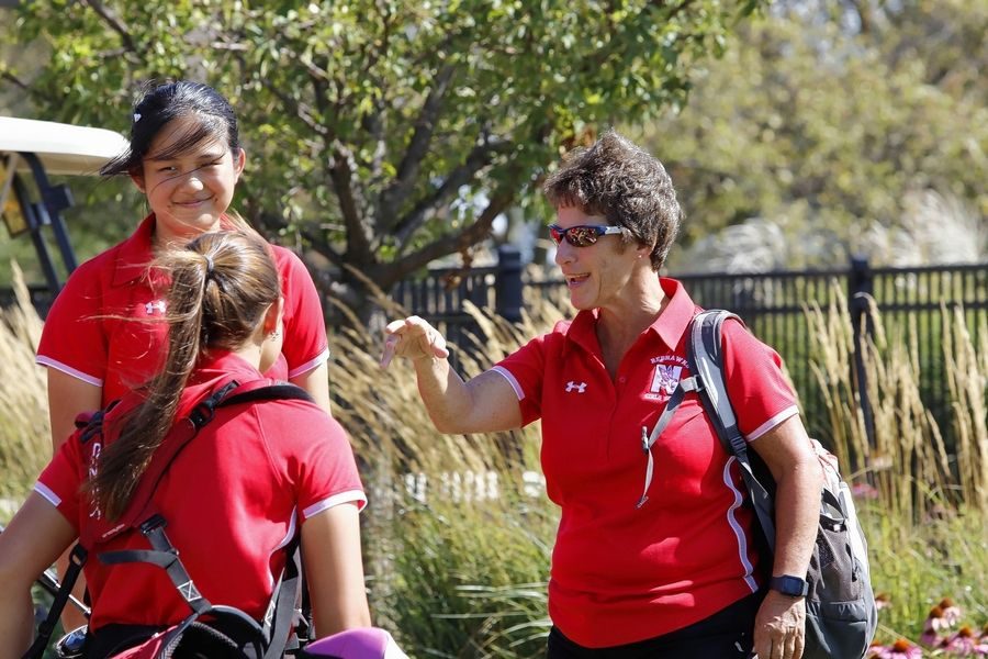 Thompson gets engaged as she coaches seniors Becki Zhang and Ava Lyons