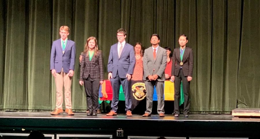 Kate Li (far right) places 4th at January Glenbard West High School Tournament.