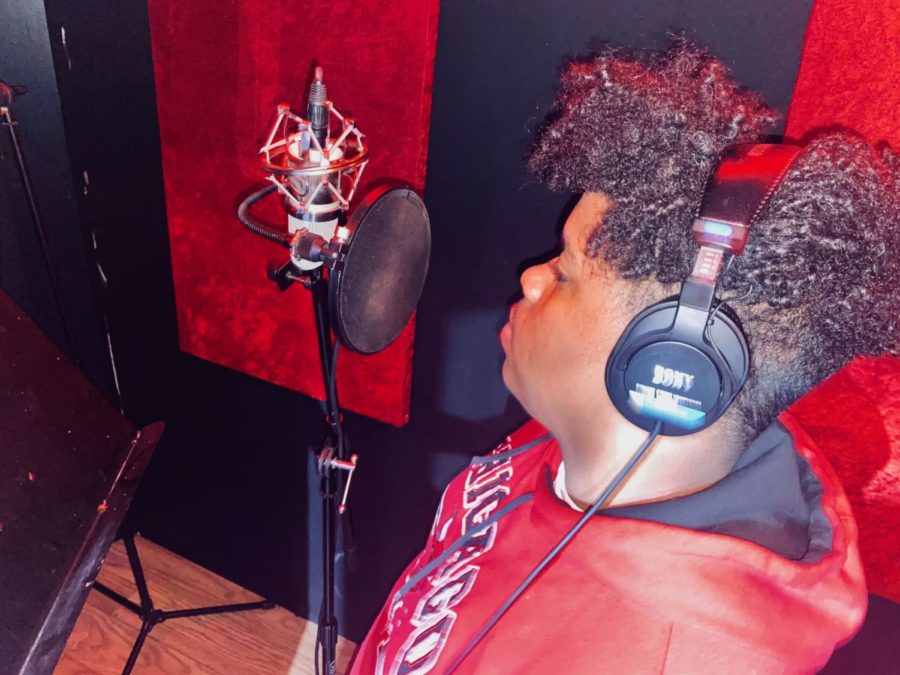 Deahn Williams, also known as "Okdeazy," records "Moment" for his album "My World."