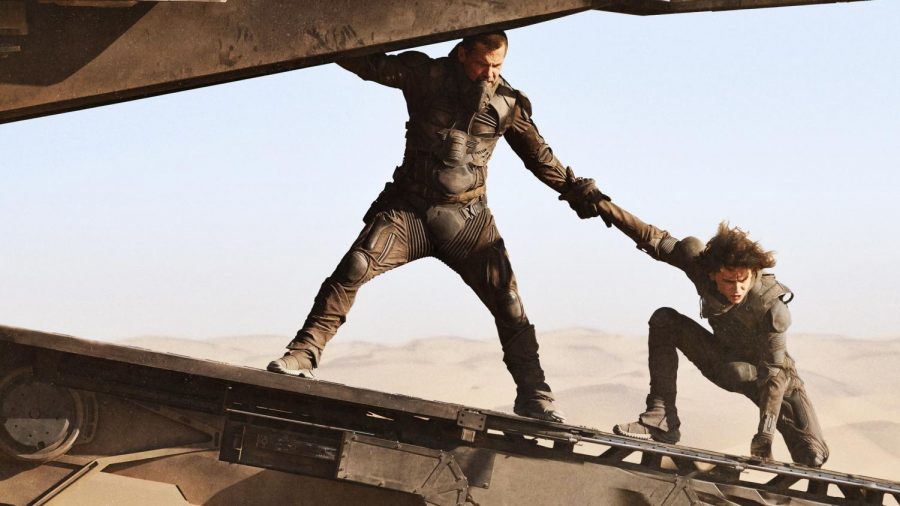 Josh Brolin and Timothee Chalamet costar in Dune, directed by Denis Villeneuve (Warner Bros./Legendary Entertainment)