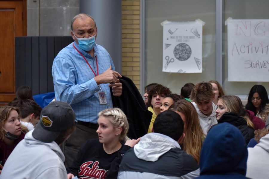 Students refusing to wear masks were first brought to the cafeteria before being sent to the auditorium.