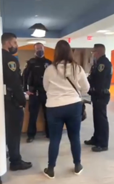 Video and images circulating on social media show police  called to the St. Charles library after more than 30 individuals entered the library unmasked. No arrests were made.