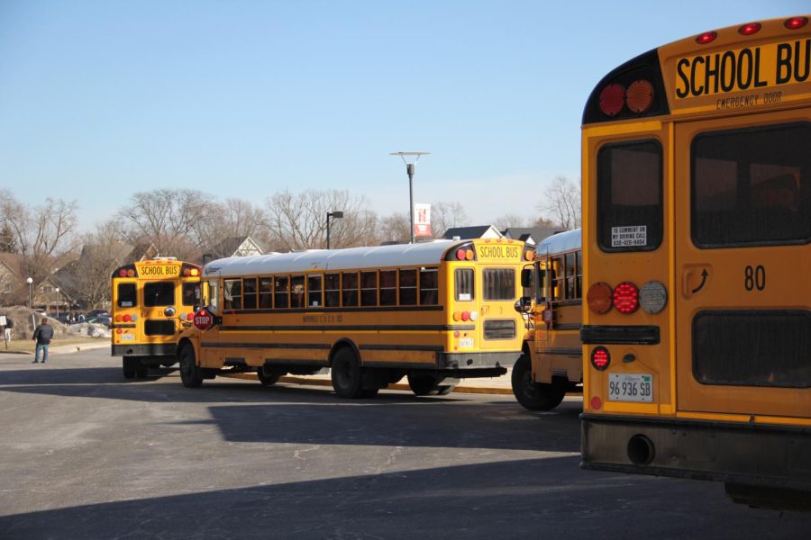 As of Tuesday Feb. 28 masks are no longer required to be worn on buses. 