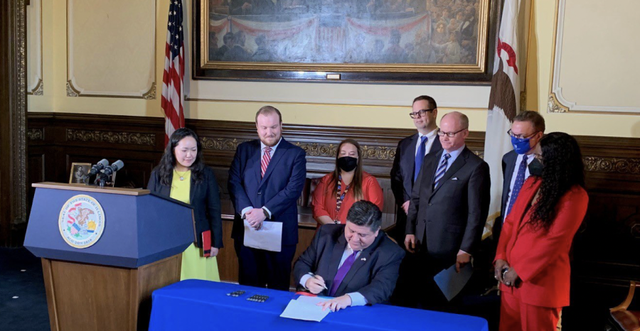 Social studies Rob Lugiai helped pass House Bill 1167, which was signed into law by Gov. J.B. Pritzker on April 5. 