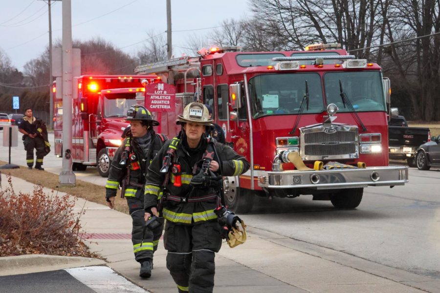 Fire fighters were called after a fire alarm went off at Naperville Central on Jan. 17.