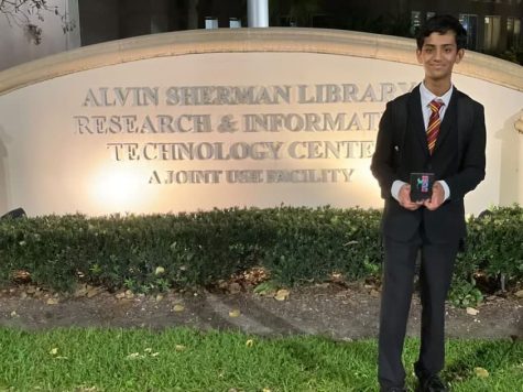 Sophomore Aryan Pradhan placed 10th at Sunvite, a national debate tournament hosted in Davie, Fla. Pradhan competed in Congressional Debate alongside fellow sophomore Helen Liang.