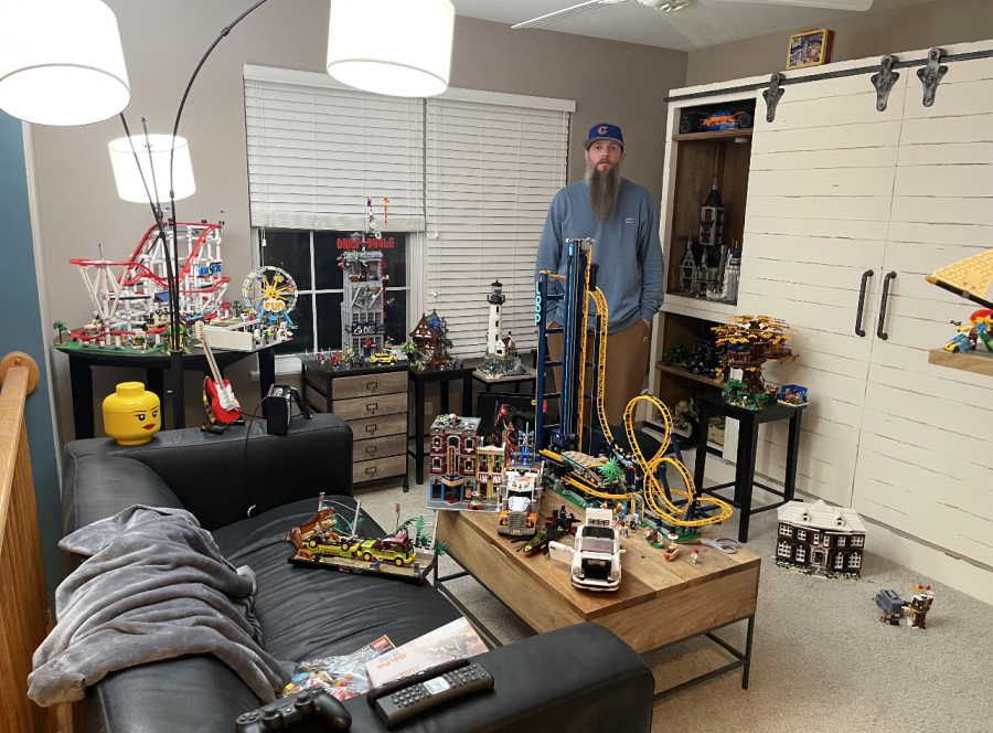 Naperville Central teacher Michael Wilson has amassed a large collection of Legos .