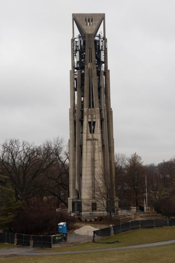 Renovations to Moser Tower are set to finish in May 2023. The tower, which houses the Millennium Carillon, have been under construction since 2021. 