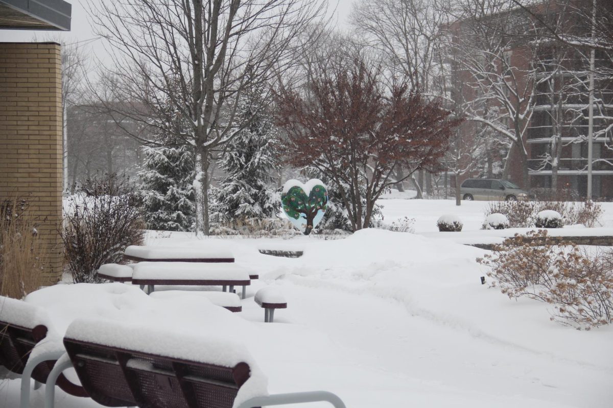 Snow covers Centrals campus on Feb. 2, 2022.