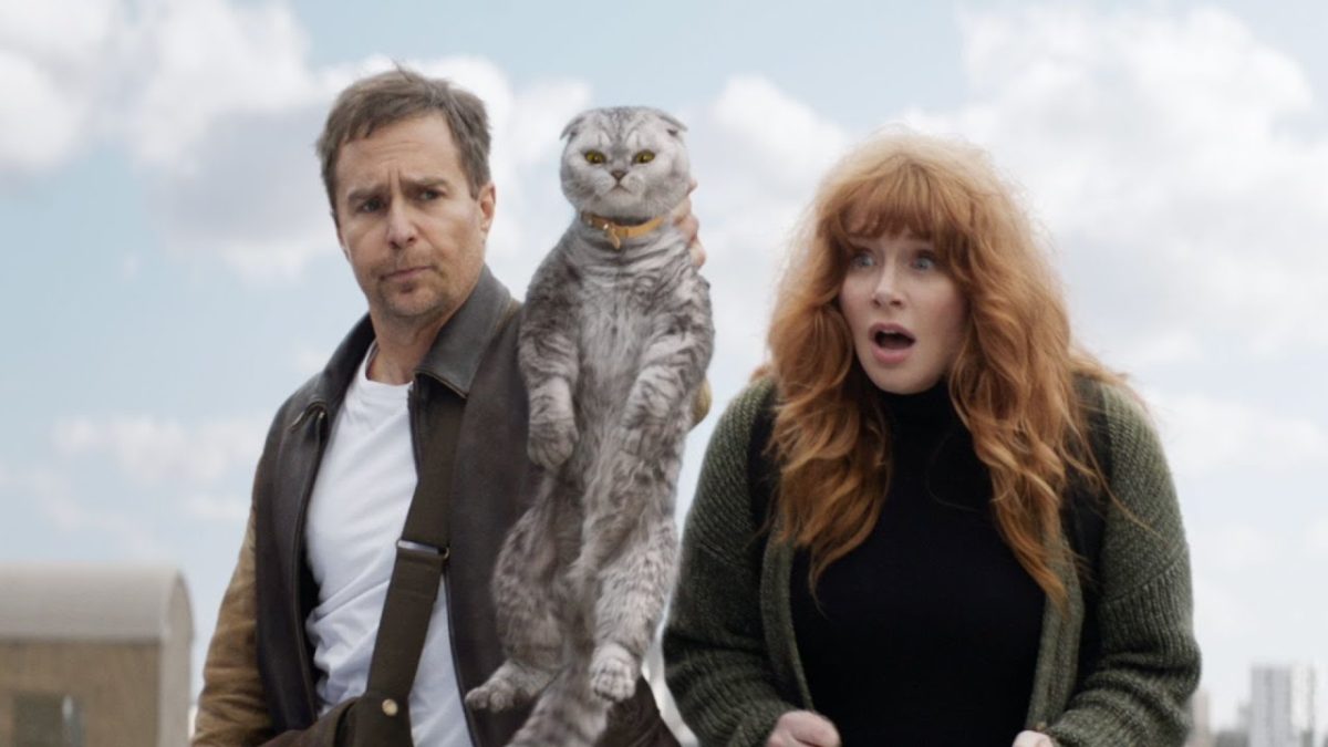 Bryce Dallas Howard and Sam Rockwell star in Argylle, directed by Matthew Vaughn.
