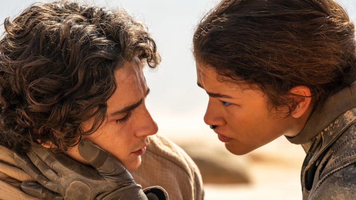 Timothée Chalamet and Zendaya reprise  their roles as Paul Atreides and Chani in "Dune: Part Two."