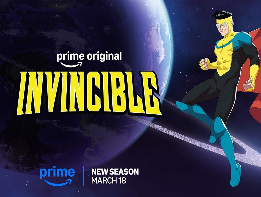 Season 4 of "Invincible" released episodes beginning of March 18. The season is 8 episodes long. (Photo Credit: Amazon MGM Studios)